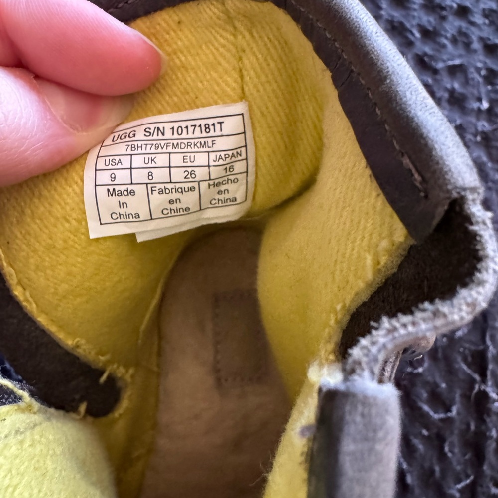UGG Gray and Yellow Sole Boots - Picture 6 of 6